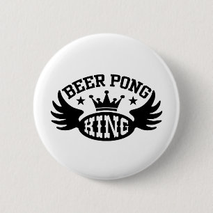 Bóton Redondo 5.08cm Rei de Pong da cerveja