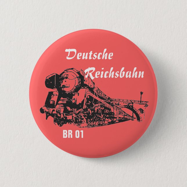 Bóton Redondo 5.08cm Reichsbahndesign BR01 (Frente)