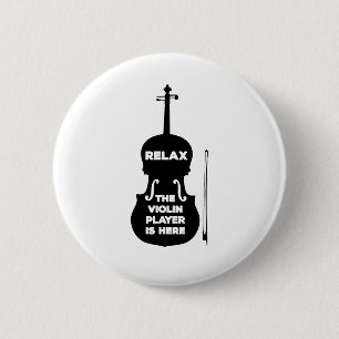 Bóton Redondo 5.08cm Relaxe, o Jogador de Violino está aqui
