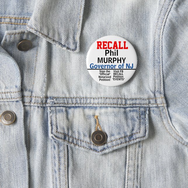 Bóton Redondo 5.08cm Relembrar NJ Gov. Murphy (Editar para qualquer est (In Situ)