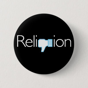 Bóton Redondo 5.08cm Religião? Polegares para baixo!