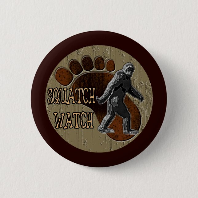 Bóton Redondo 5.08cm Relógio de Squatch (Frente)