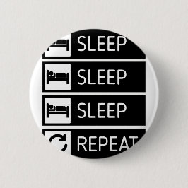 Bóton Redondo 5.08cm Repetição do sono do sono do sono