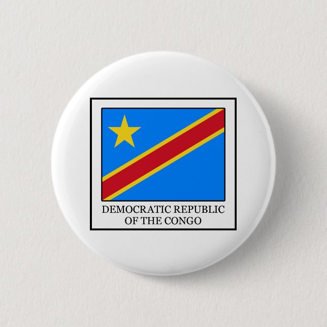 Bóton Redondo 5.08cm República Democrática do Congo (Frente)