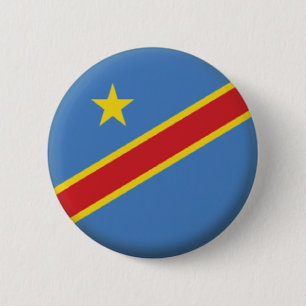 BÓTON REDONDO 5.08CM REPÚBLICA DEMOCRÁTICA DO PIN DO CONGO CRACHÁ