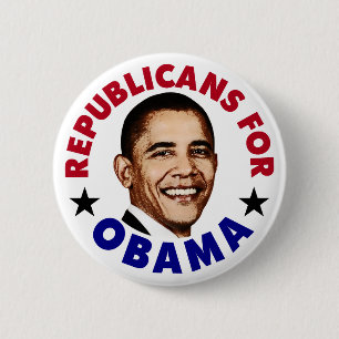 Bóton Redondo 5.08cm Republicanos Pelo Botão De Barack Obama