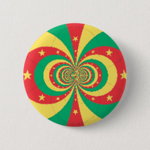 Bóton Redondo 5.08cm République du Cameroun, estrela de cinco pontas