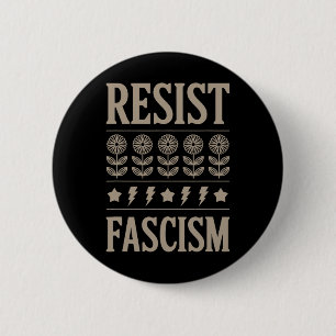 Bóton Redondo 5.08cm Resista ao Fascismo Protesto Trump Anti Trump 10