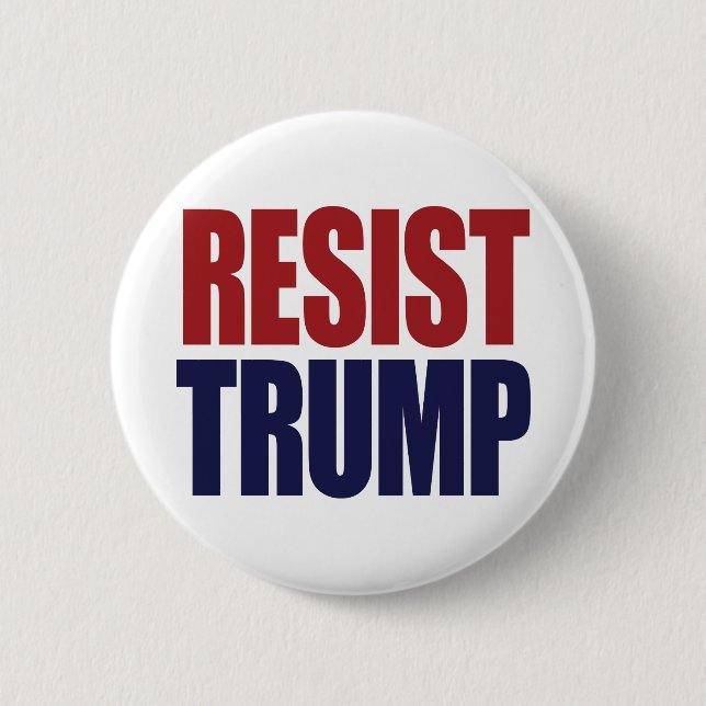 Bóton Redondo 5.08cm Resista ao Presidente Trump - Anti Trump (Frente)