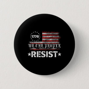 Bóton Redondo 5.08cm Resista Trump Protesto Anti Político Nós Bandeira 