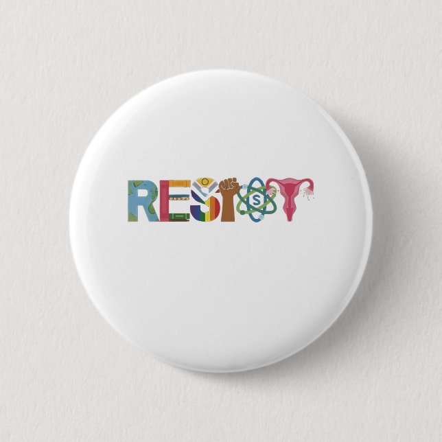 Bóton Redondo 5.08cm Resistência à Camisa Combater o Resistente Protest (Frente)
