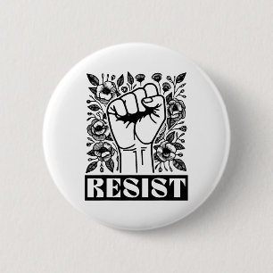Bóton Redondo 5.08cm Resistência a Protesto Político Anti-Trump Liberal