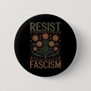 Bóton Redondo 5.08cm Resistência ao fascismo Protesto Trump Anti Trump