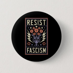 Bóton Redondo 5.08cm Resistência ao fascismo Protesto Trump Anti Trump