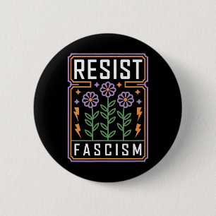 Bóton Redondo 5.08cm Resistência ao fascismo Protesto Trump Anti Trump 