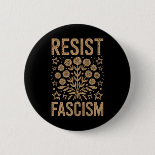 Bóton Redondo 5.08cm Resistência ao fascismo Protesto Trump Premium _1