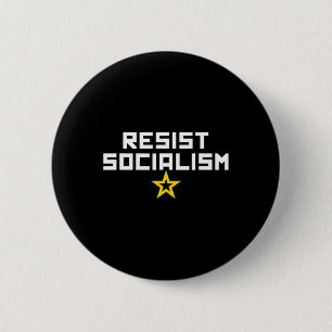 Bóton Redondo 5.08cm Resistência ao Socialismo Anti-Socialismo Liberal