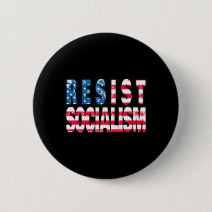 Bóton Redondo 5.08cm Resistência ao Socialismo - Bandeira Patriótica do