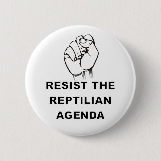 Bóton Redondo 5.08cm Resistir À Agenda Reptiliana