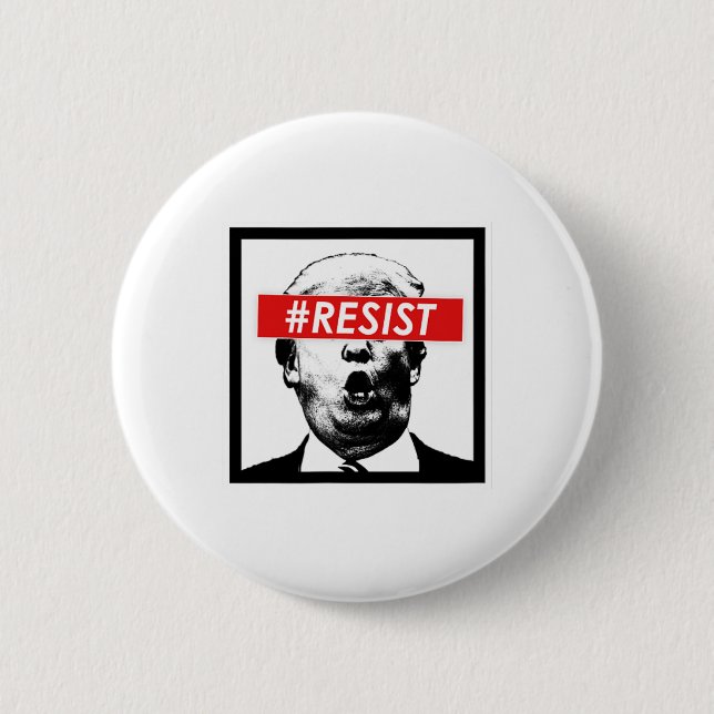 Bóton Redondo 5.08cm Resistir a Trump (Frente)