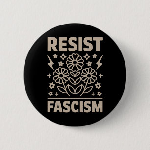 Bóton Redondo 5.08cm Resistir ao Fascismo Protesto Trump Anti Trump 3 