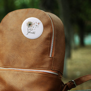 Bóton Redondo 5.08cm Respire o presente de citação inspiracional