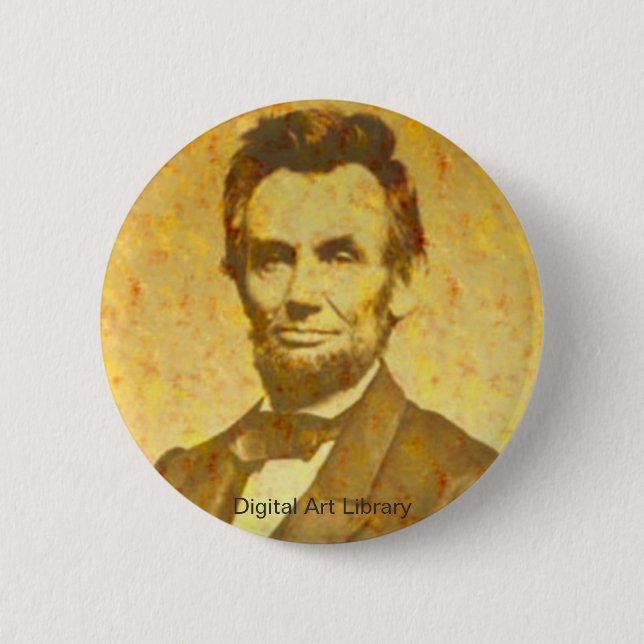 Bóton Redondo 5.08cm Retrato 1864 de Lincoln (Frente)