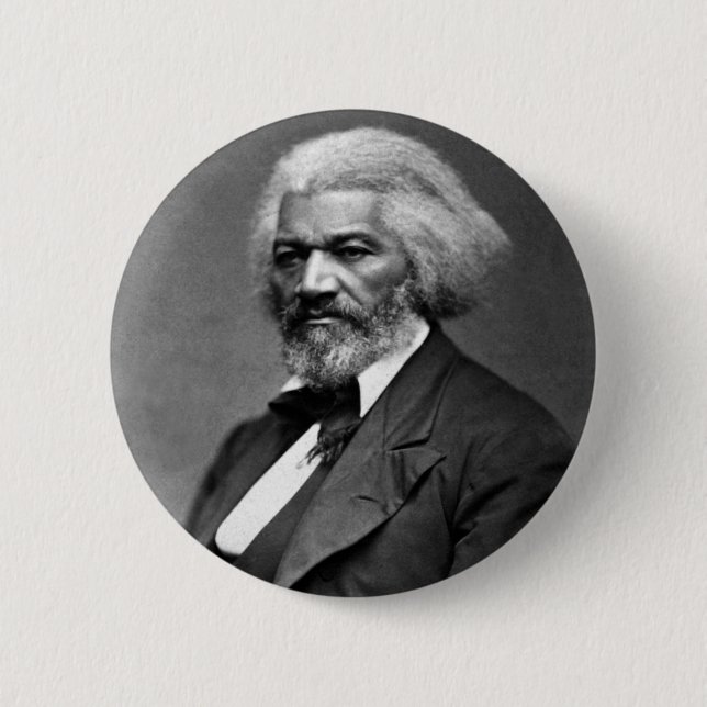 Bóton Redondo 5.08cm Retrato Antique Frederick Douglass (Frente)