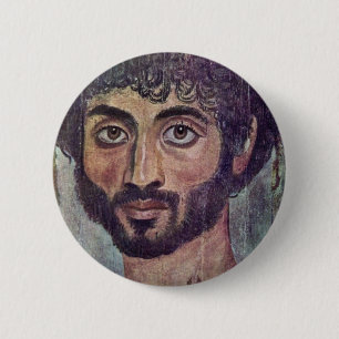 Bóton Redondo 5.08cm Retrato da mamã de Fayum por Römisch-Ägyptische