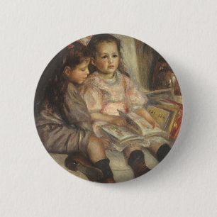 Bóton Redondo 5.08cm Retrato das Crianças Caillebotte por Pierre Renoir