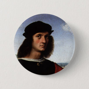 Bóton Redondo 5.08cm Retrato de Agnolo Doni por Raphael Sanzio