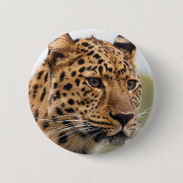 Bóton Redondo 5.08cm Retrato de Leopardo