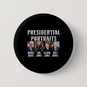 Bóton Redondo 5.08cm Retratos Presidenciais Humoristas Trump Obama Bide