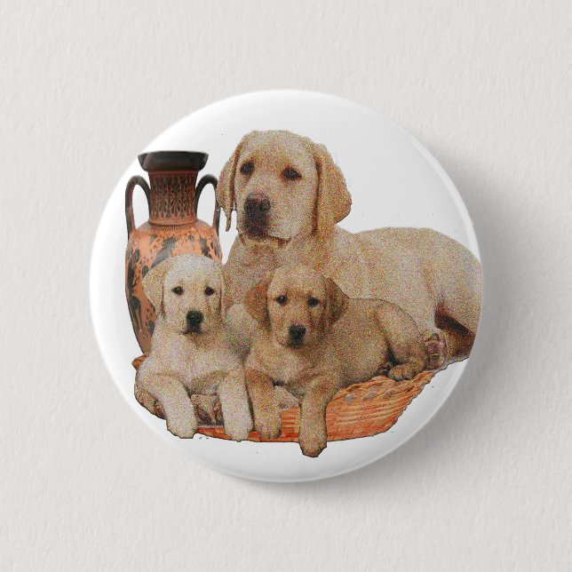 Bóton Redondo 5.08cm Retriever Labrador (Frente)