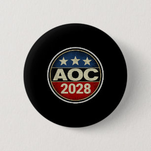 Bóton Redondo 5.08cm Retro Aoc 2028 Combater O Protesto Oligarchy Resis