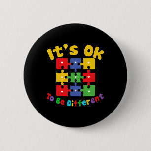 Bóton Redondo 5.08cm Retrô Em Abril Vestimos Awarenes Do Autismo Quebra