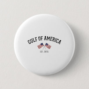 Bóton Redondo 5.08cm Retro Gul-f Da América Est 2025 Bandeira Americana