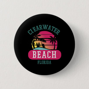 Bóton Redondo 5.08cm Retro Legal Clearwater Beach Original Florida Beac