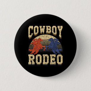 Bóton Redondo 5.08cm Retro Rodeo Texas Western Equestrian Horseback Rid