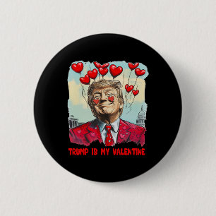 Bóton Redondo 5.08cm Retro Trump É Meu Namorado Trump Dia dos Namorados