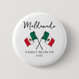 Bóton Redondo 5.08cm Reunião da Família da Bandeira do México 