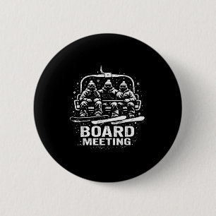 Bóton Redondo 5.08cm Reunião de Conselho Engraçada Snowboard Esqui Elev