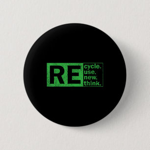 Bóton Redondo 5.08cm Reutilização do reciclar Renovar Repensar Proteção