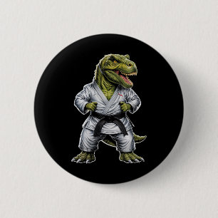 Bóton Redondo 5.08cm Rex Martial Arts Dinossaur Karate Jiu-jitsu Ninja