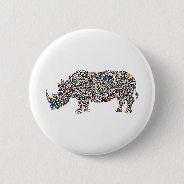 Bóton Redondo 5.08cm Rhinoceros-Cheetah (Frente)
