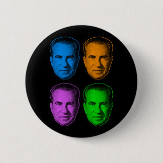 Bóton Redondo 5.08cm Richard Nixon em Cores Vivas