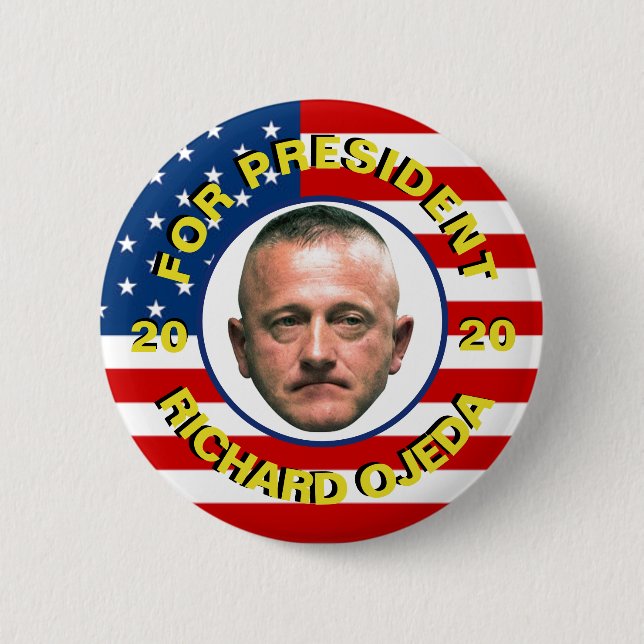 Bóton Redondo 5.08cm Richard Ojeda para o presidente 2020 (Frente)