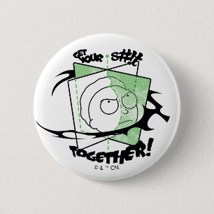 Bóton Redondo 5.08cm RICK E MORTY™ Coloque seu S#!t juntos!