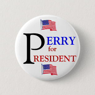 Bóton Redondo 5.08cm Rick Perry para o presidente 2012