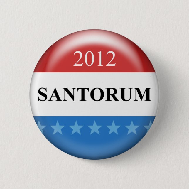 Bóton Redondo 5.08cm Rick Santorum 2012 (Frente)